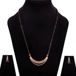 Ak Fashion Stone-Studded & Beaded Mangalsutra With Earrings-picture-13