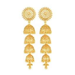 DIVASTRI Gold-Plated Contemporary Jhumkas-picture-35