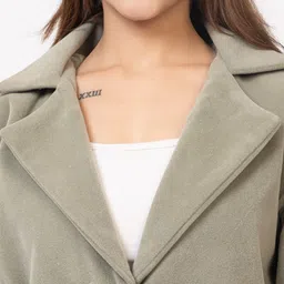 buffaro Tweed Solid Coat For Women image 5