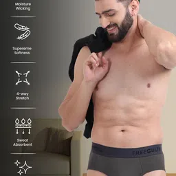 FREECULTR Men Pack Of 3  Anti Bacterial Micromodal Basic Briefs FC-XT-B-SG-SEG-TV_S image 4