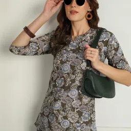 Moda Rapido Women Polyester Straight Kurtis-image-66
