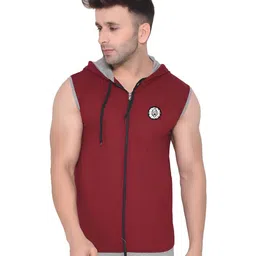 BEYOU FASHION Hooded Sleeveless Slim Fit T-shirt-picture-25