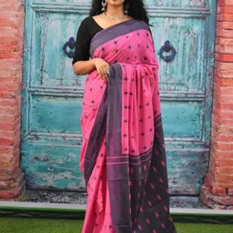 Pinkcity Trade World Pure Cotton Ikat Saree-picture-26