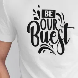 Seekbuylove Typography Printed Short Sleeves Round Neck Pure Cotton T-shirt image 2