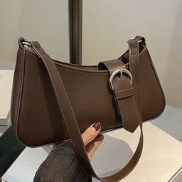 LULU & SKY PU Structured Handheld Bag with Applique image 4