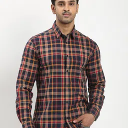 Indian Terrain Checked Classic Slim Fit Cotton Casual Shirt-picture-16
