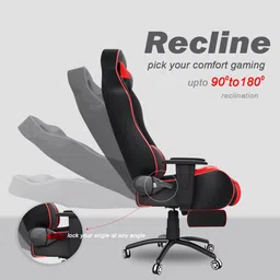 ase gaming Gold Series With Footrest Ergonomic Gaming Chair with Head & Lumbar Pillow Gaming Chair image 4