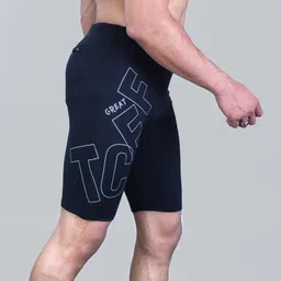 keepfit men's black jammer swim shorts Solid Men Swim Bottom Black Swimsuit image 3