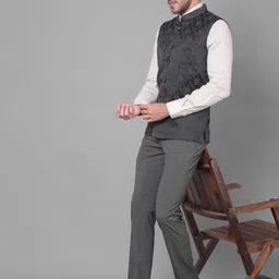 Canary London Floral Woven Design Nehru Jacket image 3