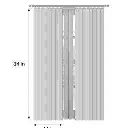 the conversion Coffee Premium Jute Geometric 7ft Light Filtering Eyelet Door Curtain image 2