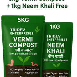 tridev enterprises Combo of TE 5KG Vermi Compost + 1KG Neem Khali Free Fertilizer-picture-46