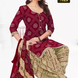 Unstitched Polyester Salwar Suit Material Printed-image-9