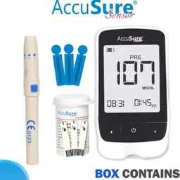 accusure Sensor Glucometer With 50 Test Strips Glucometer image 2