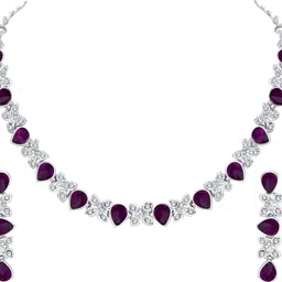 atasi international Alloy Rhodium Purple, Silver Jewel Set-picture-28