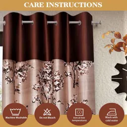 darshanam world 152 cm (5 ft) Door Polyester Semi Transparent Curtain Single Curtain image 4