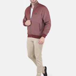 Monte Carlo Men Maroon Bomber Jacket image 3