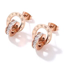 MYKI Rose Gold-Plated Contemporary Studs Earrings image 5