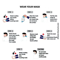 VASTRAMAY Unisex Pack of 2 Reusable 3-Ply Printed Protective Outdoor Head Band Masks image 4