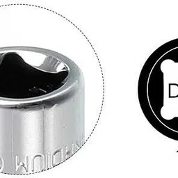 4mech 10MM Shallow x 10 -1/4" Drive CRV Steel Hardened Home and Professional Use Socket Set image 3