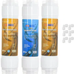 Pre & Post Carbon & Sediment Filter Set with elbow for all Water Purifier Solid Filter Cartridge-image-5