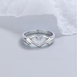 J.S ENTERPRISES Unisex Stainless Steel Hand-Heart Finger Ring-picture-13
