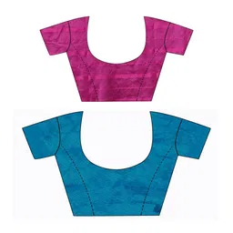 SHAIBO SAREE Checked Zari Silk Cotton Handloom Uppada Saree image 2