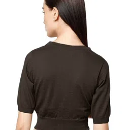 BAESD Women Woollen Crop Cardigan image 4