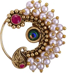 vivastri Gold Plated Alloy Nath Nose Pins-picture-19