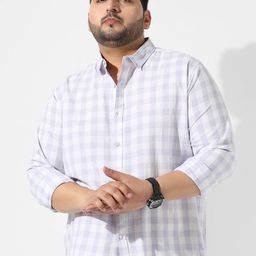 Instafab Plus Men Comfort Fit Gingham Checked Spread Collar Cotton Casual Shirt-picture-24