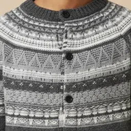 Mast & Harbour Men Fair Isle Printed Cardigan image 3