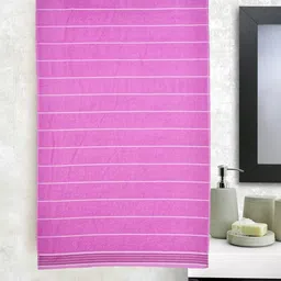 Rustic Linen Purple Striped Cotton Skin Friendly 500 GSM Bath Towel-picture-19