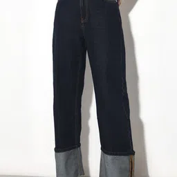 ONLY Women Wide Leg Mid-Rise Denim Jeans-image-75