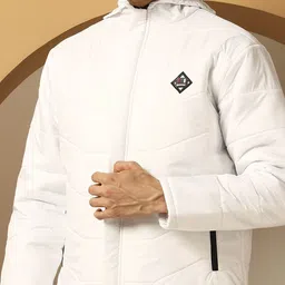 Christy World Men Hooded Solid Padded Jacket image 3
