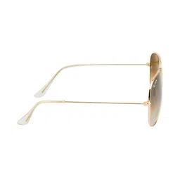 Ted Smith Unisex Brown Lens & Gold-Toned Aviator Sunglasses with image 2