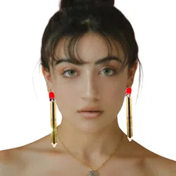Evince MODE Stainless Steel Contemporary Shaped Drop Earrings image 3
