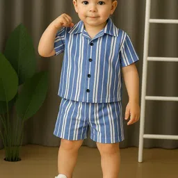 YK Boys Printed Shirt with Shorts image 3