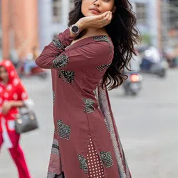 Sun Fashion And Lifestyle Women Ethnic Motifs Printed Regular Kurta with Palazzos & With Dupatta image 3