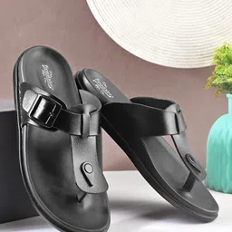 The Roadster Lifestyle Co Men Textured Slip-On Comfort Sandals With Buckle Details-image-37
