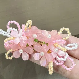 StyleCast x Revolte Pearls Floral Drop Earrings image 4