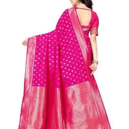 KALINI Woven Design Zari Silk Blend Kanjeevaram Saree image 2