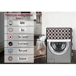 The Furnishing Tree Purple PVC Washing Machine Covers image 2