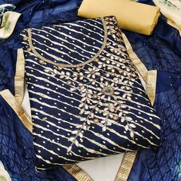 KIMISHA Embellished Unstitched Dress Material-picture-29