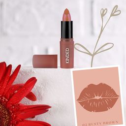 KINDED Saga Bullet Lipstick Creamy Satin Finish With Vitamin E- 3.8 g- Rusty Brown 02-picture-30