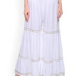 SRISARAS Women Solid Regular Fit Mid-Rise Trousers-picture-10
