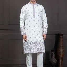 EKYAA Men Printed Thread Work Kurta-picture-25