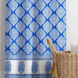 The Craft Monk Blue & White Set of 2 Ethnic Motifs Door Curtain image 3
