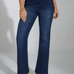 Miss Chase Women Cotton Wide Leg Mid-Rise Light Fade Stretchable Jeans-picture-30