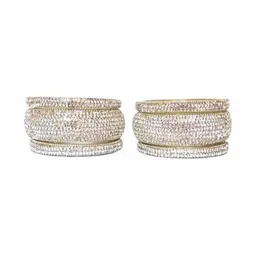 AMSHA Multi Glass Artificial Stones Bangle image 2