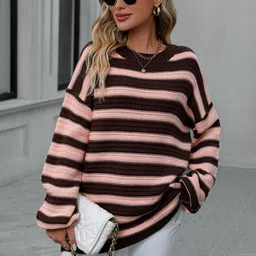 Mast & Harbour Women Striped Pullover-picture-34