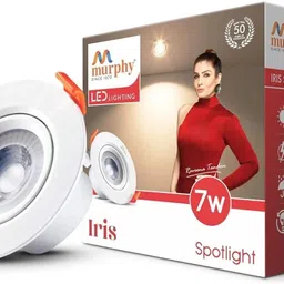 murphy 7W IRIS LED Spot Round Panel Conceal Box Down Light(Pack of 1, Natural White) Ceiling Light Ceiling Lamp image 1